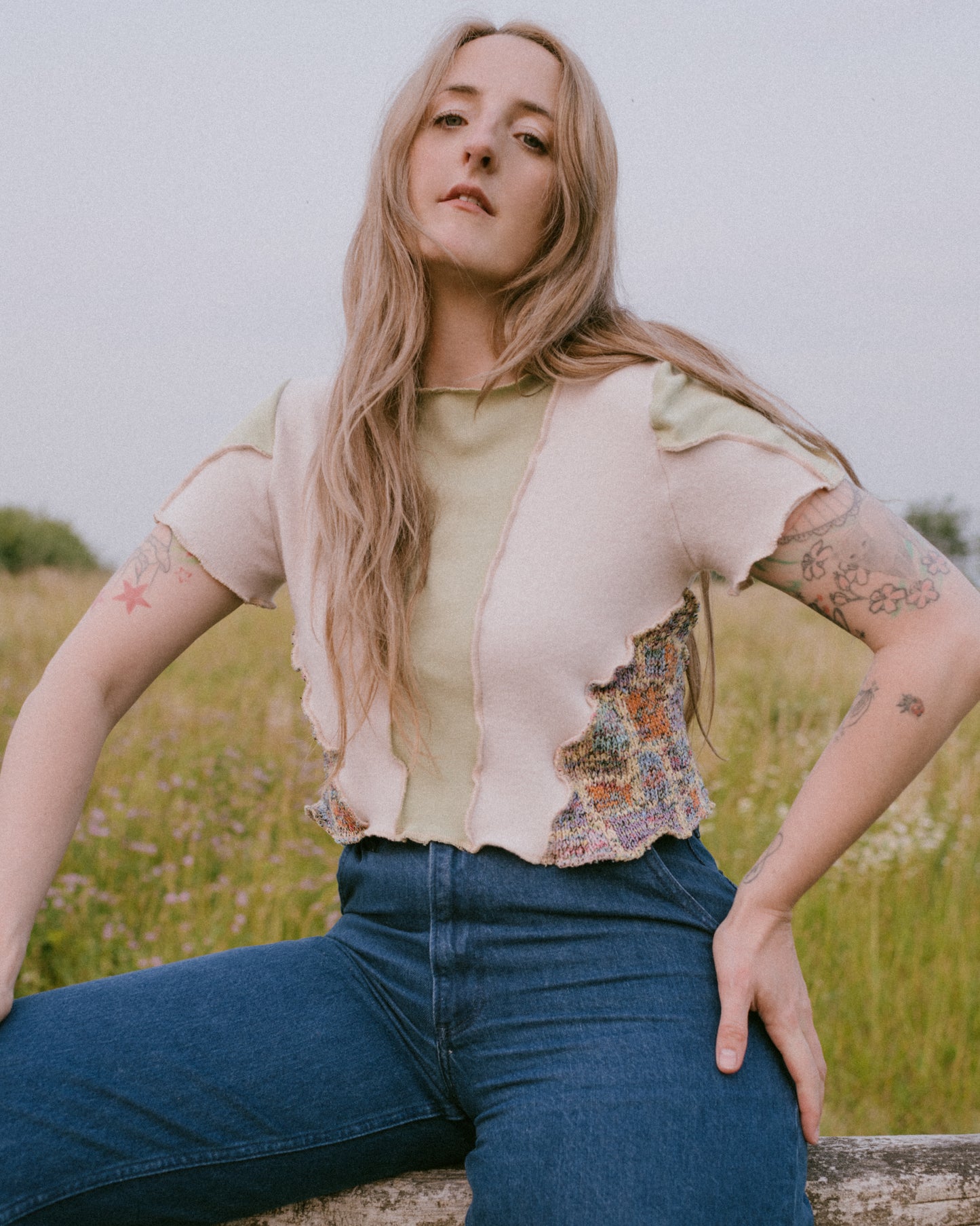 Soft Girl Patchwork Top No.1