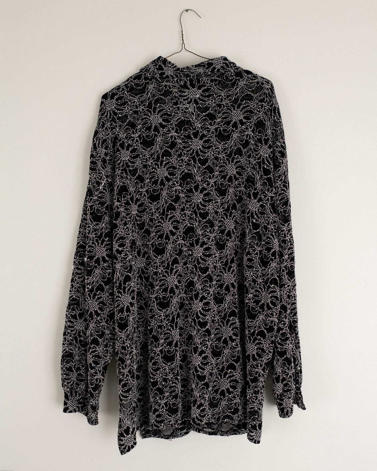 Vintage Floral Lace Oversized Blouse (S-L)