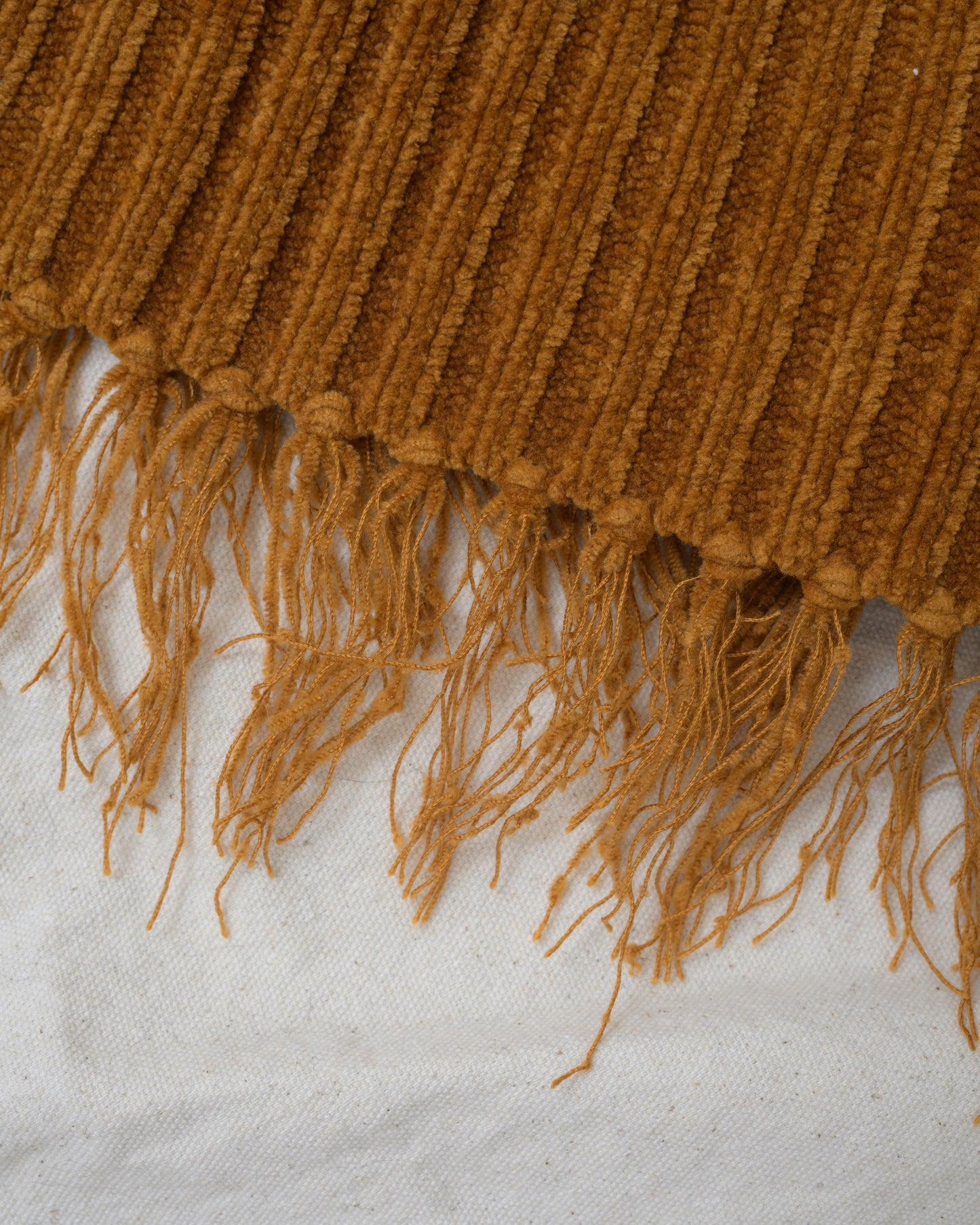 Vintage Caramel Chenille Fringe Sweater (S/M)