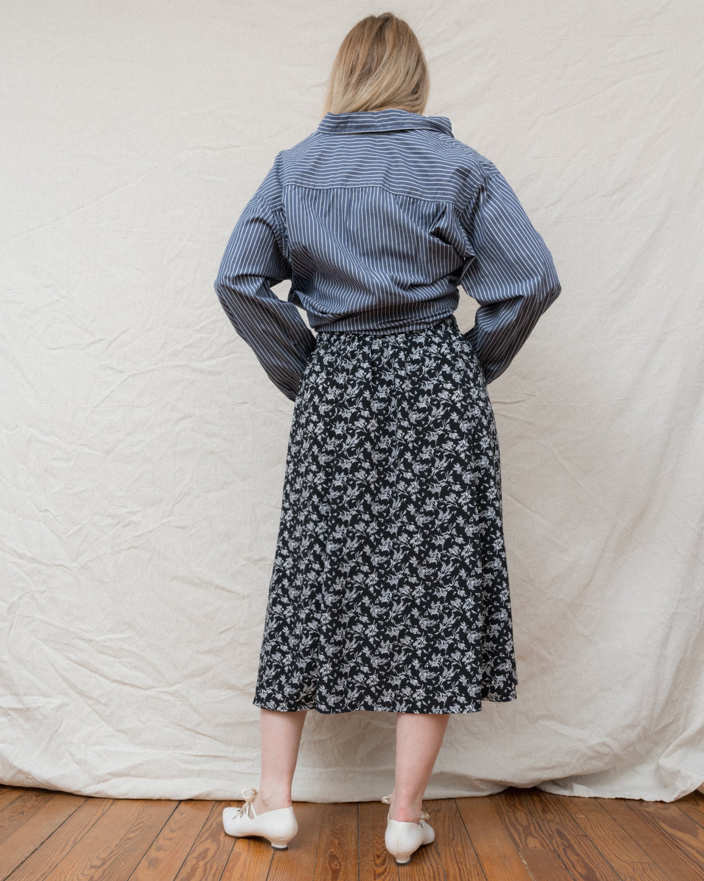 Vintage 90s Floral Skirt (M/L)
