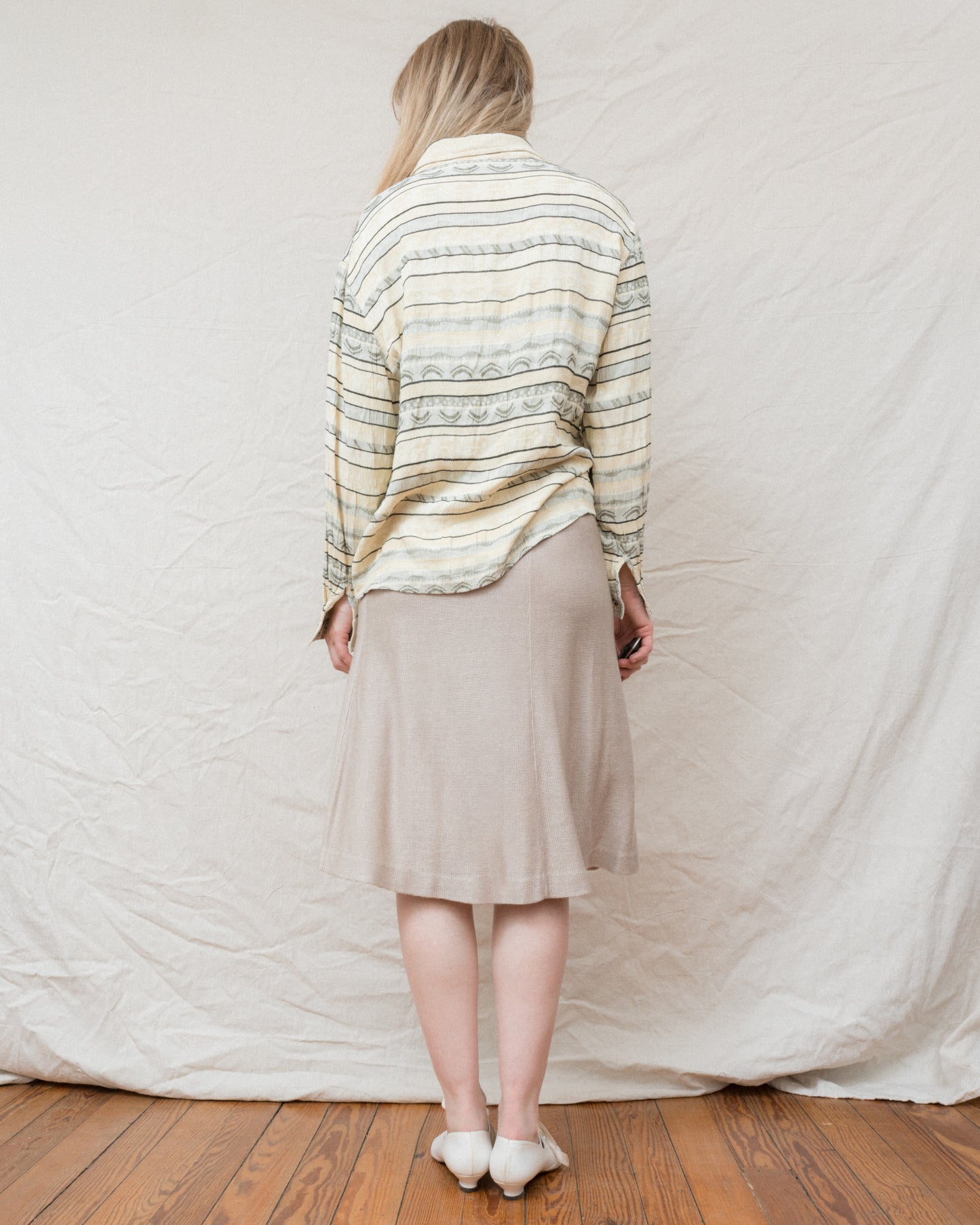 Vintage Abstract Striped Shirt (S/M)