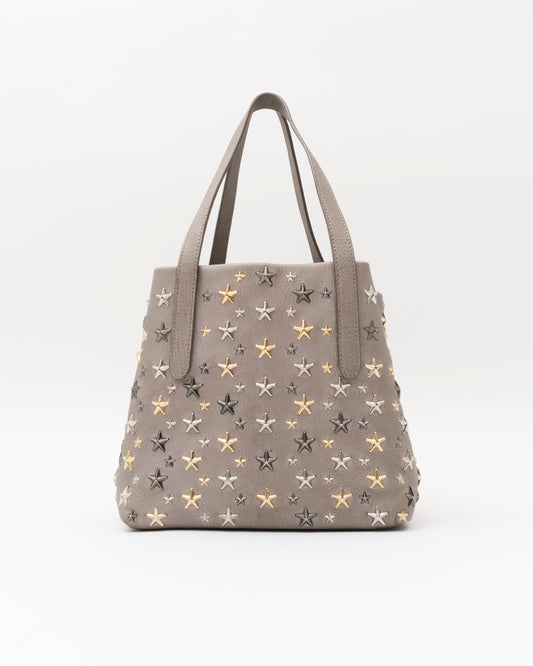 2000s JIMMY CHOO Sasha Small Grey Leather Bag
