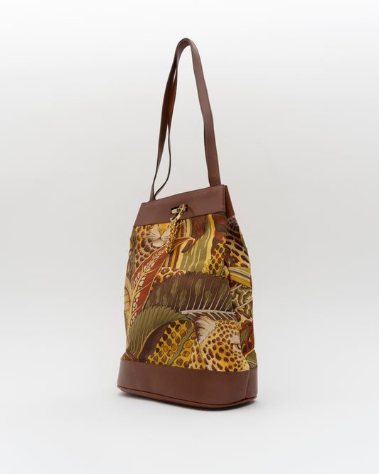90s SALVATORE FERRAGAMO Jungle Safari Bucket Bag