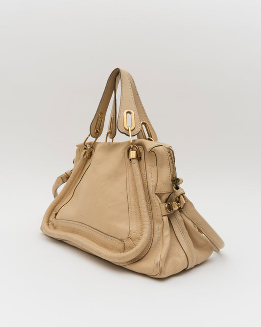 2000s CHLOE Paraty Beige Leather Bag