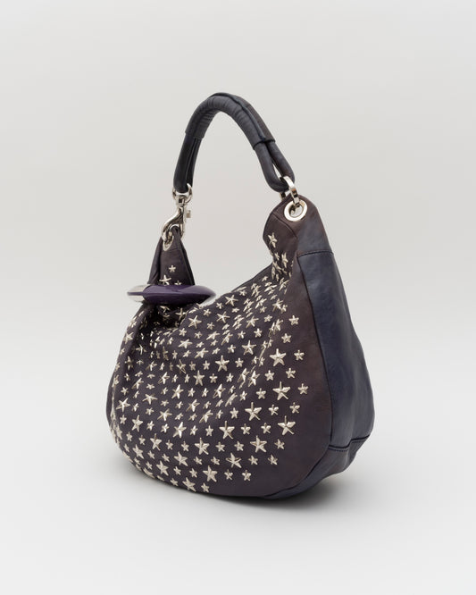 2000s JIMMY CHOO Purple Small Sky Bag