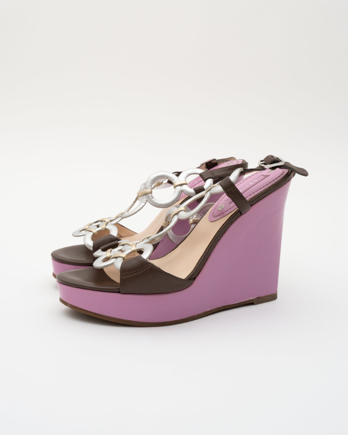 2000s CELINE Sculptural Lilac Wedges (37)