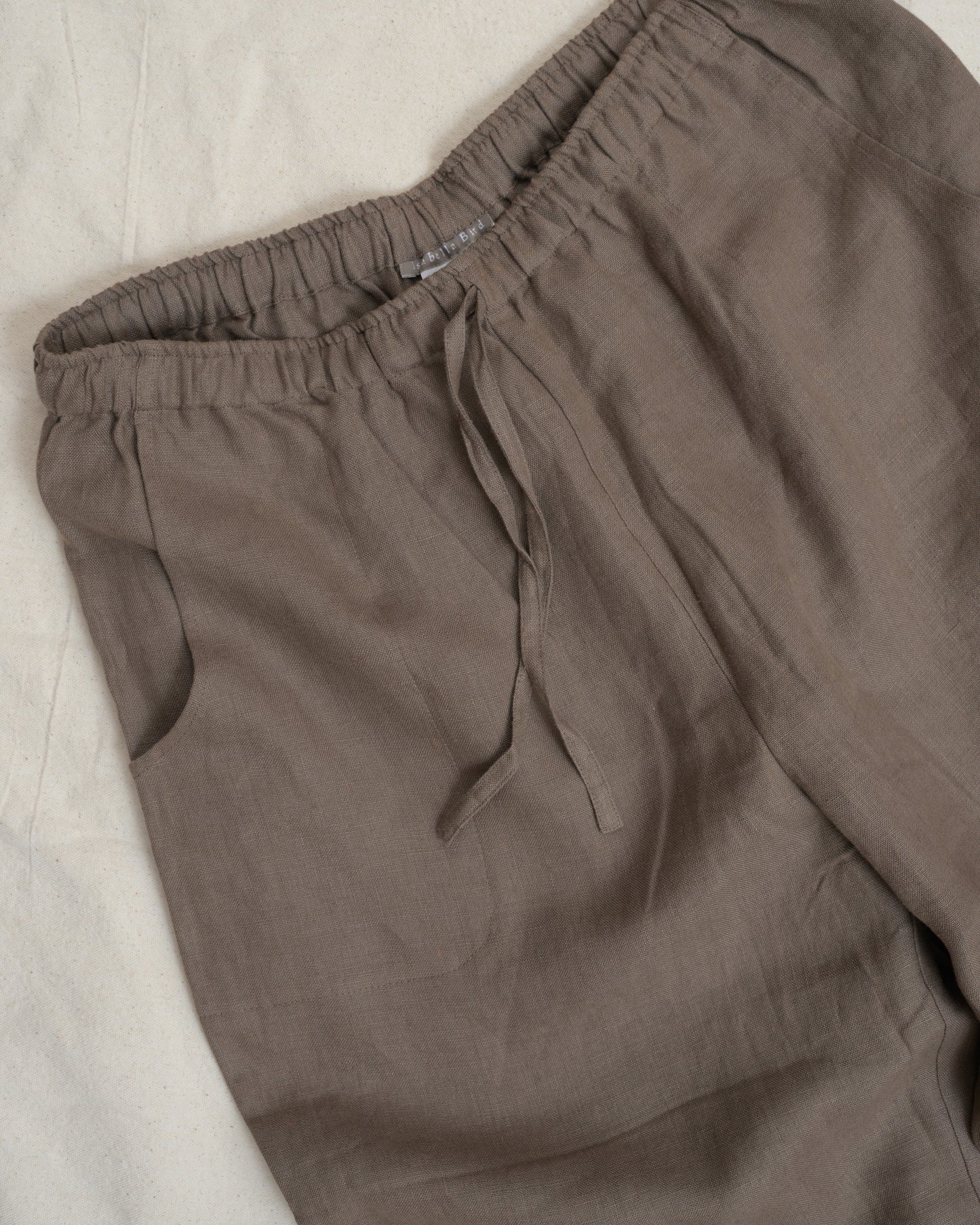 Vintage Chocolate Linen Pants (S-L)