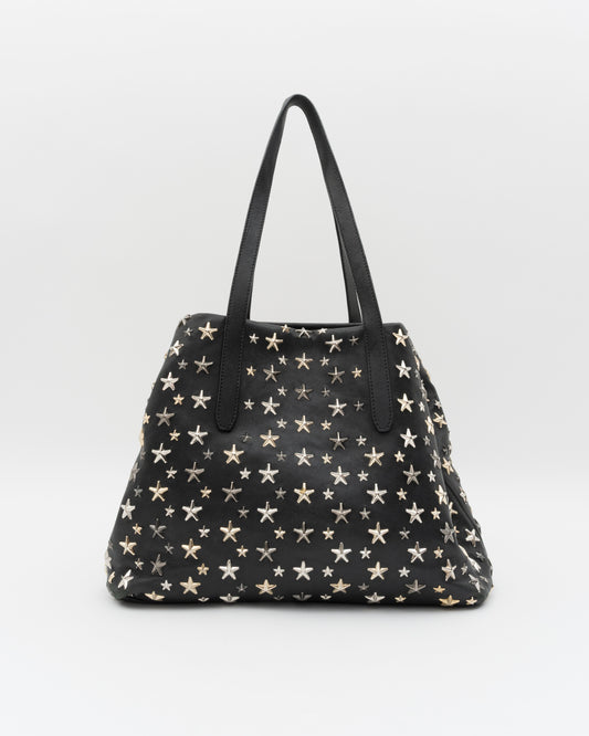 2000s JIMMY CHOO Sasha Medium Black Leather Bag