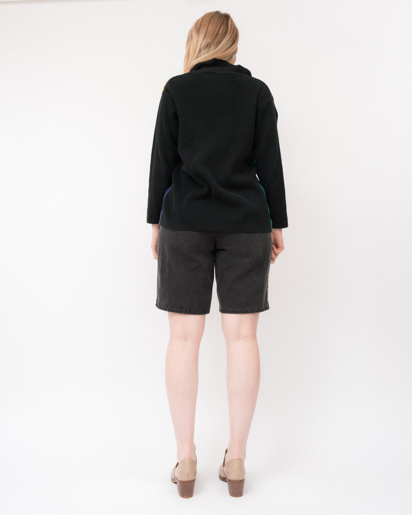Vintage Colorblock Knit Cardigan (S/M)