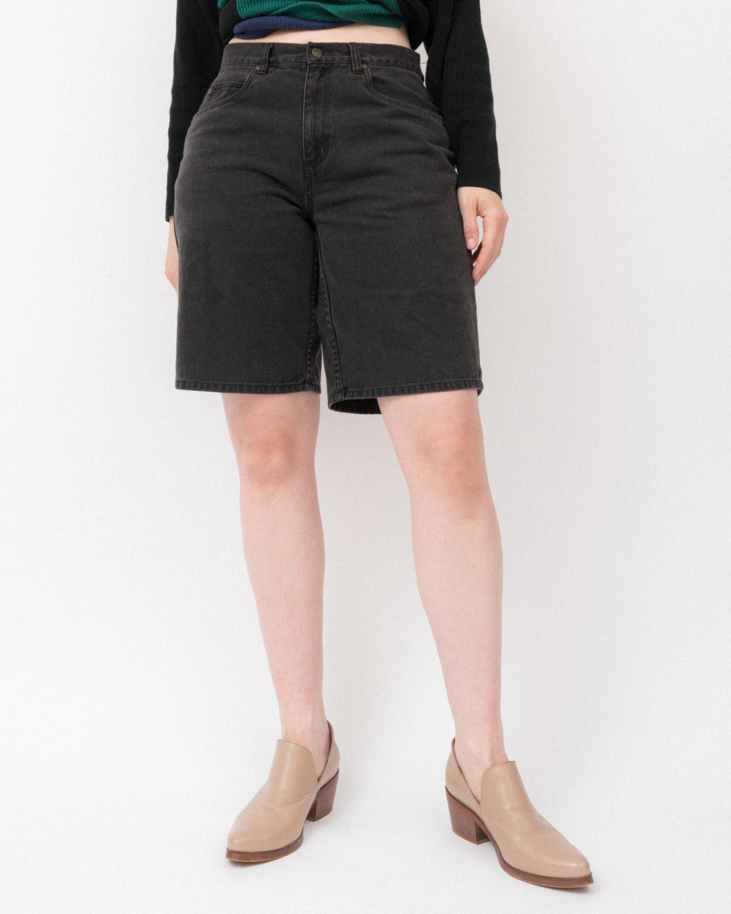 Vintage Charcoal Denim Shorts (M/L)