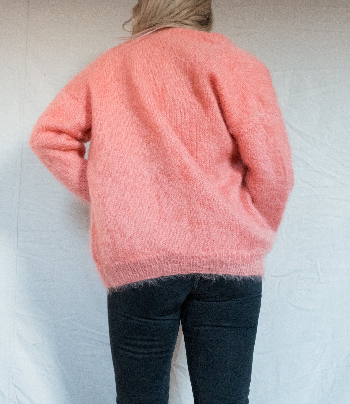 Vintage Lined Chunky Wool Cardigan (S/M)