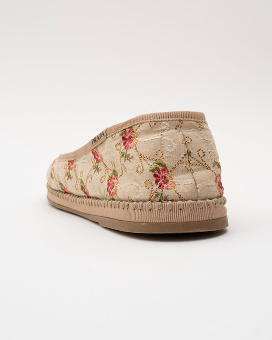 SS2003 PRADA Milano Floral Brocade Flats (40)