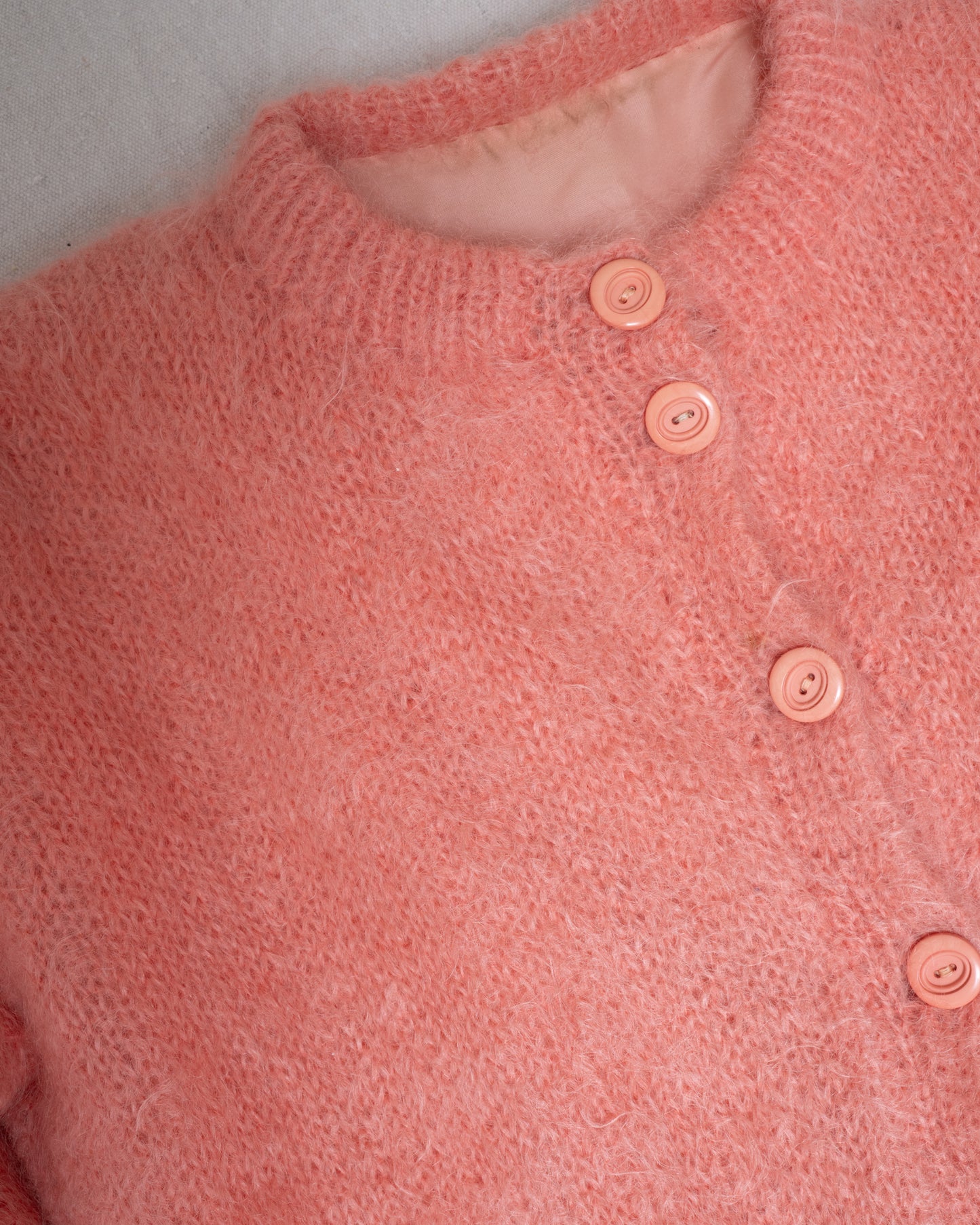 Vintage Lined Chunky Wool Cardigan (S/M)