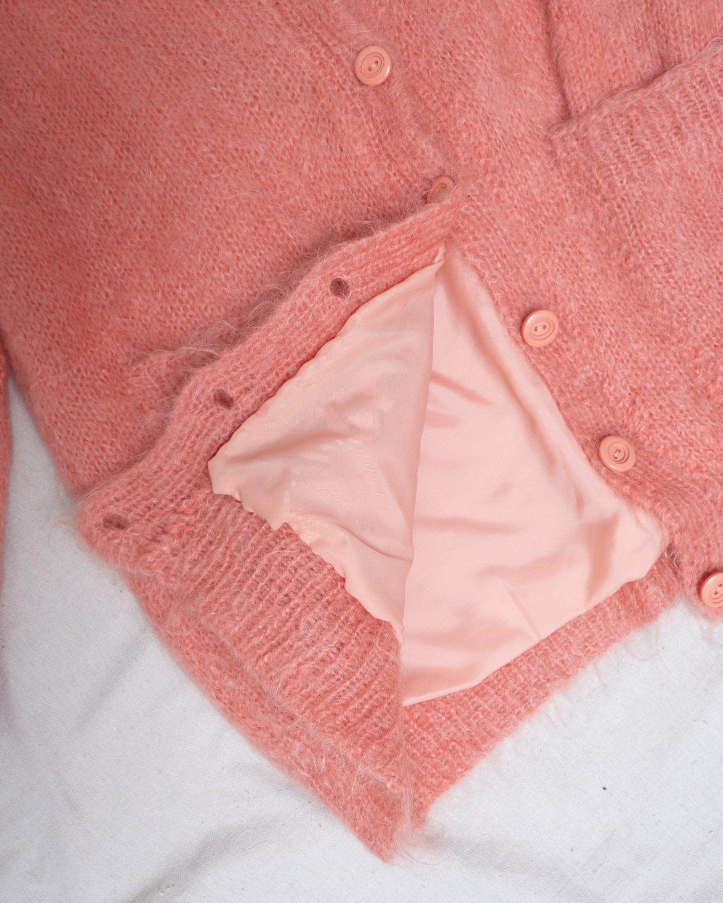 Vintage Lined Chunky Wool Cardigan (S/M)