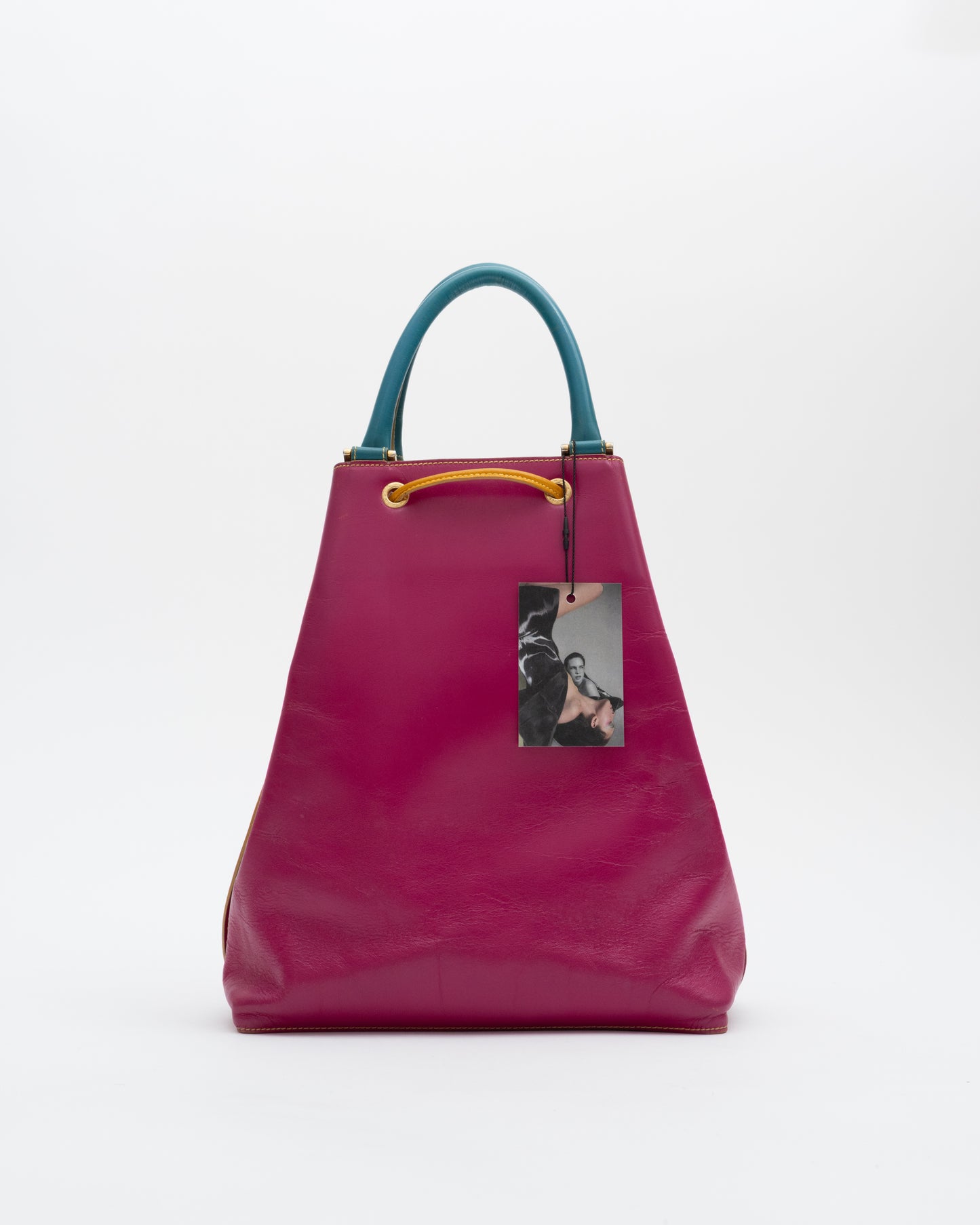 90s FENDI Tri-Color Leather Bucket Bag
