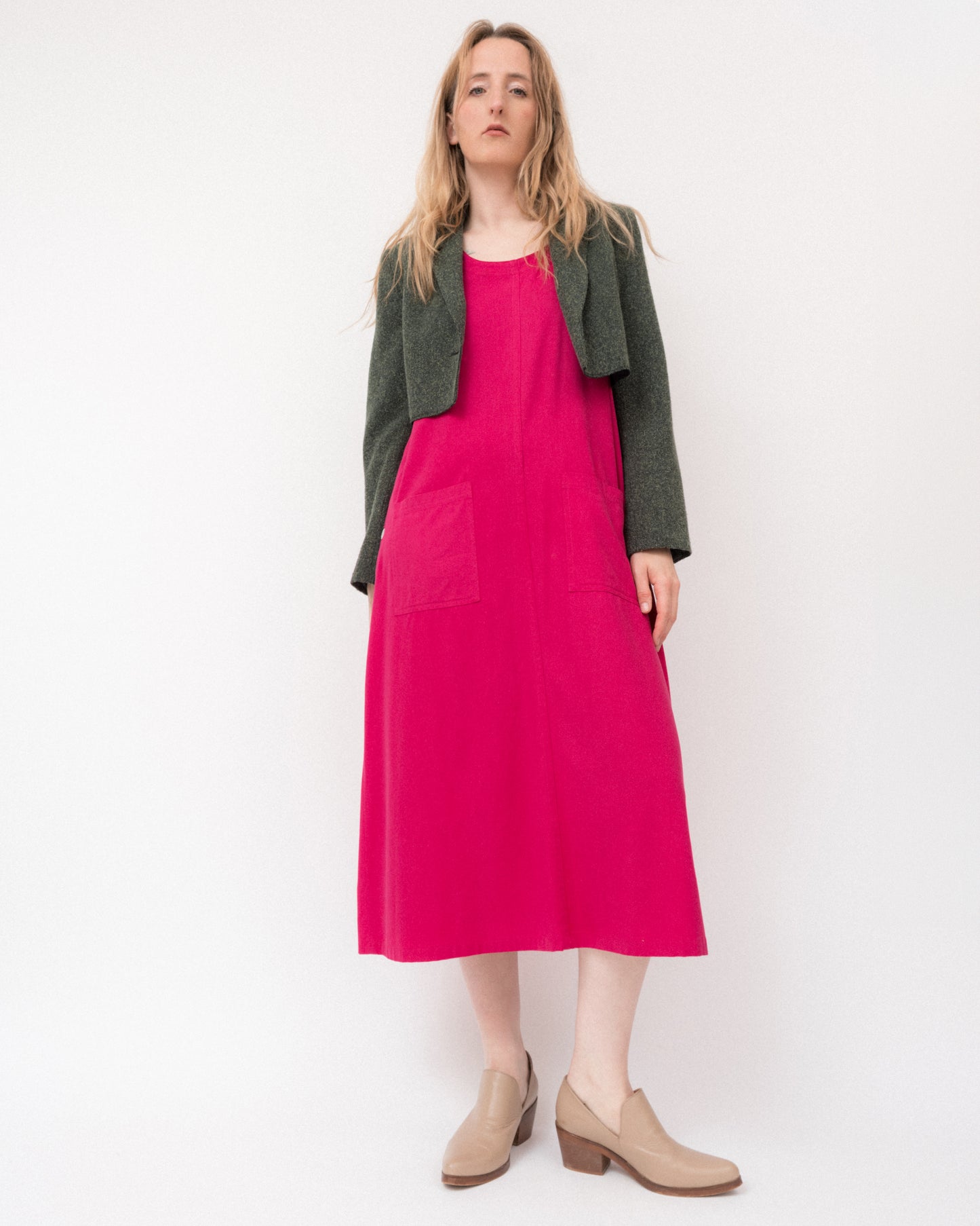Vintage Cropped Melange Blazer (S/M)