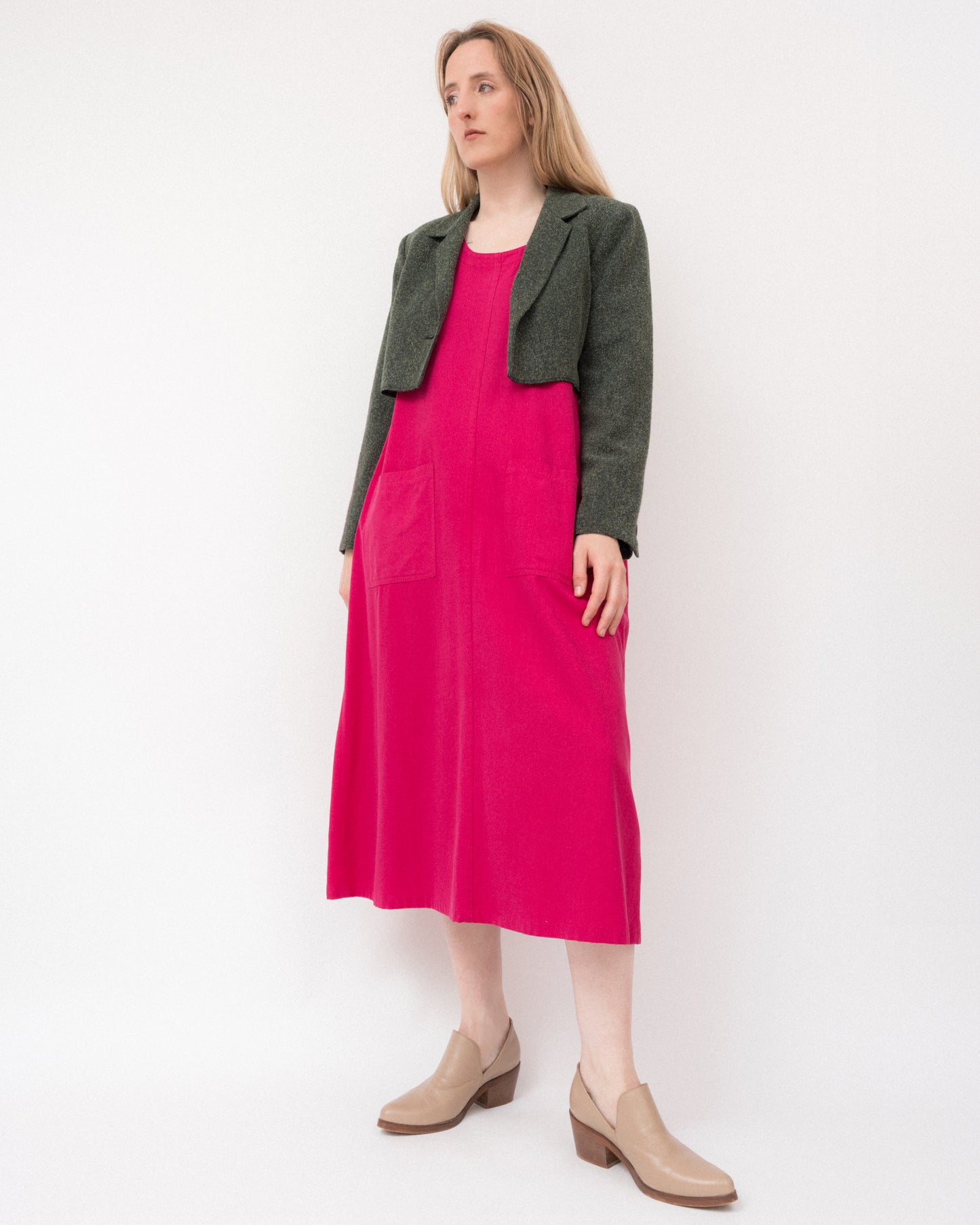 Vintage Cropped Melange Blazer (S/M)