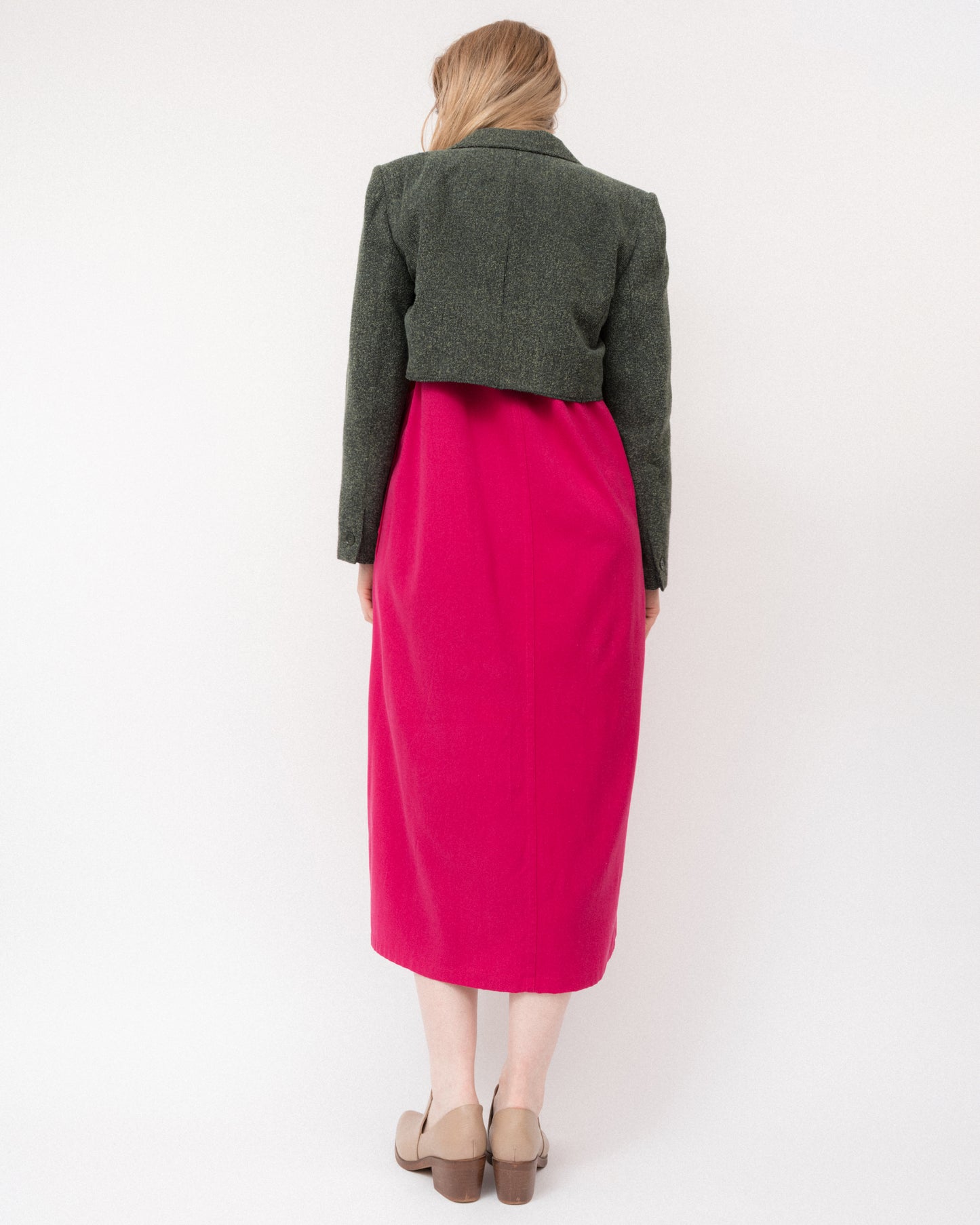 Vintage Cropped Melange Blazer (S/M)