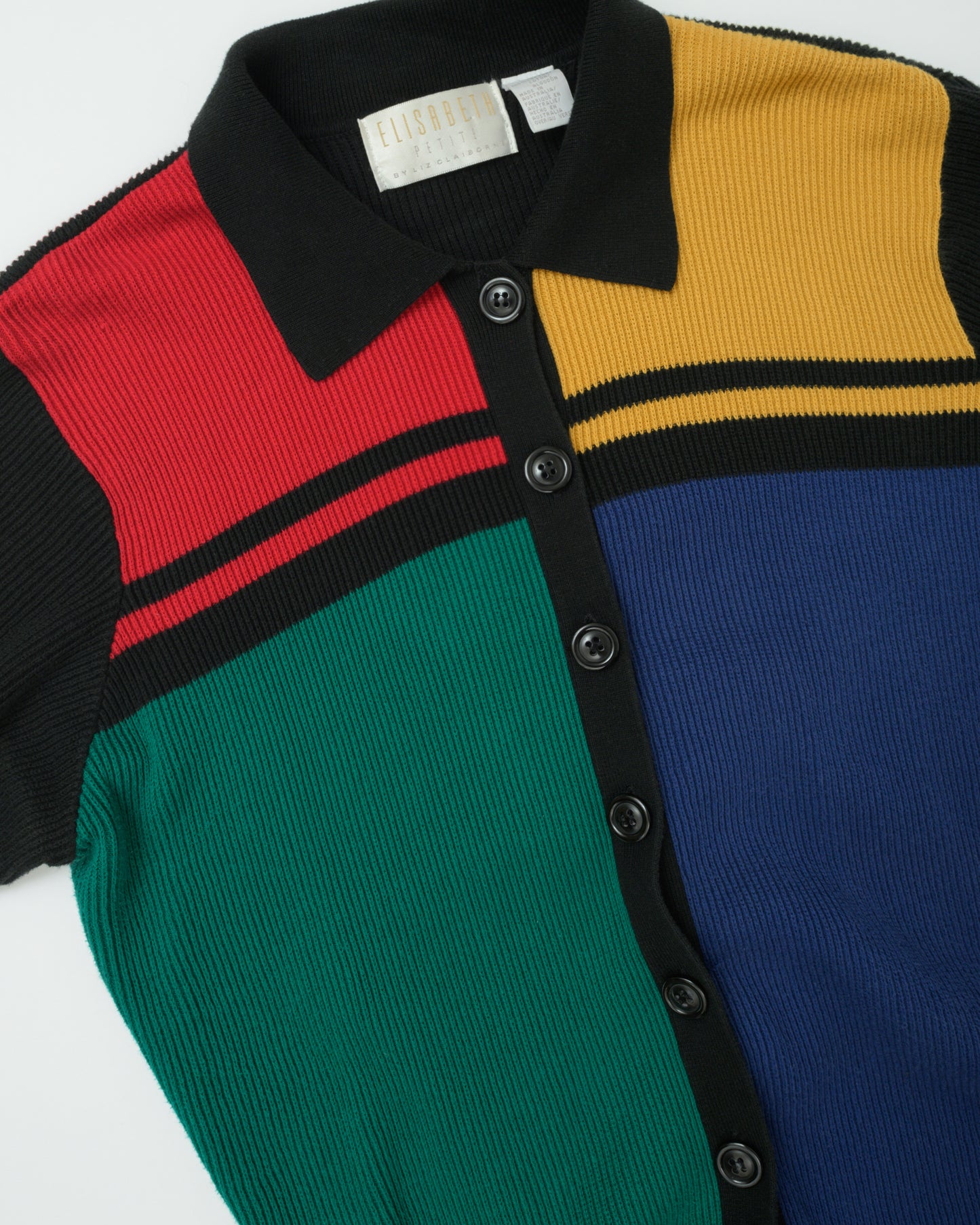 Vintage Colorblock Knit Cardigan (S/M)