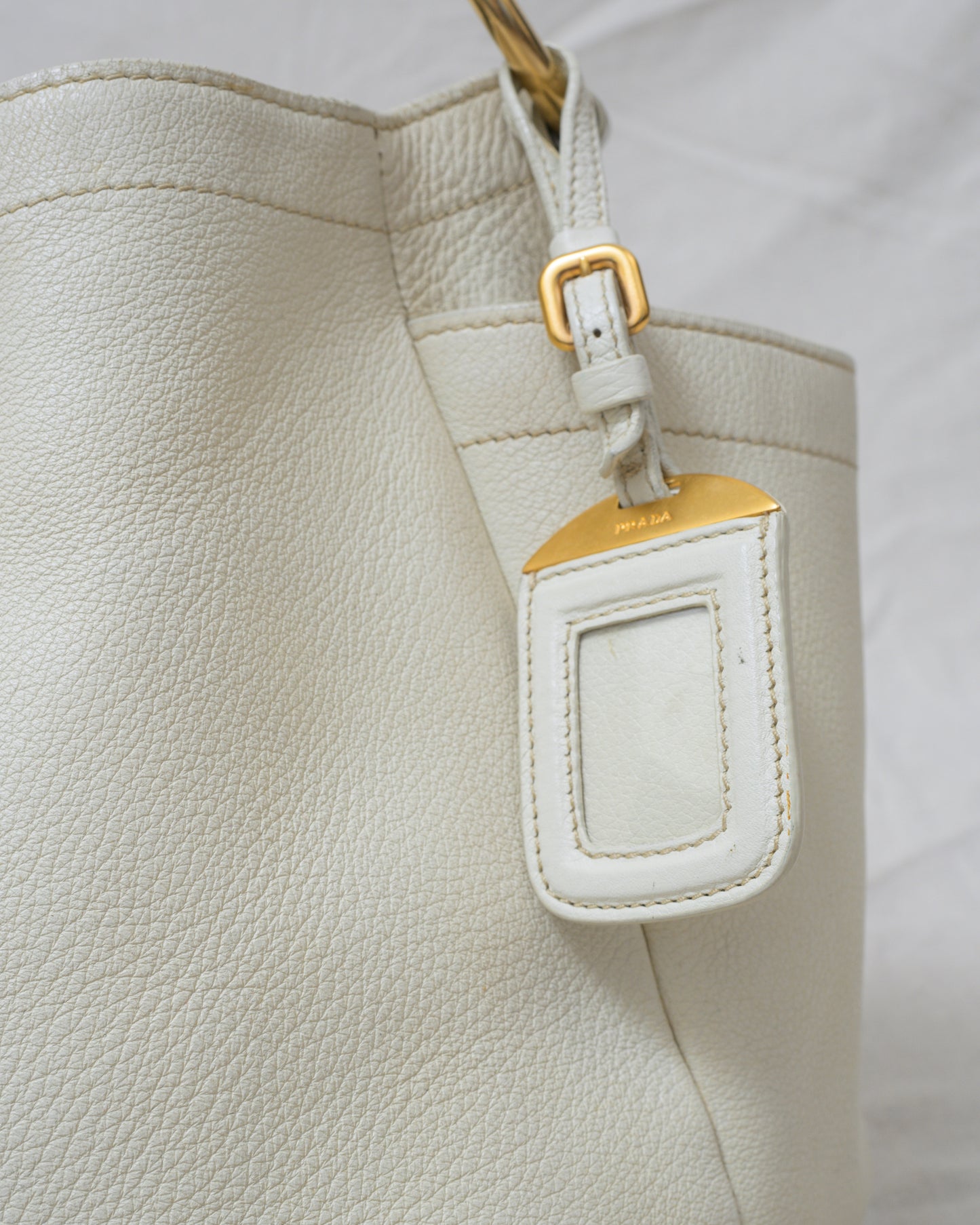 Preloved Cream PRADA Vitello Daino Bag