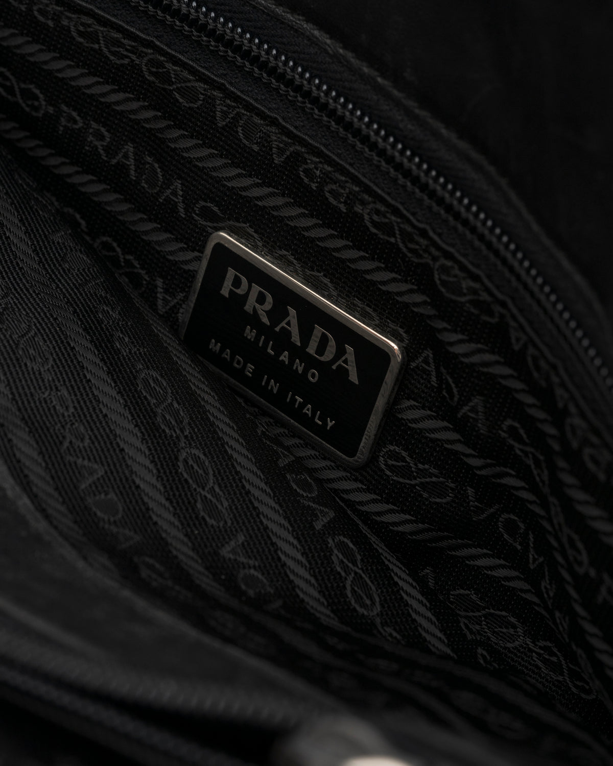 90s PRADA Black Tessuto Tote Bag