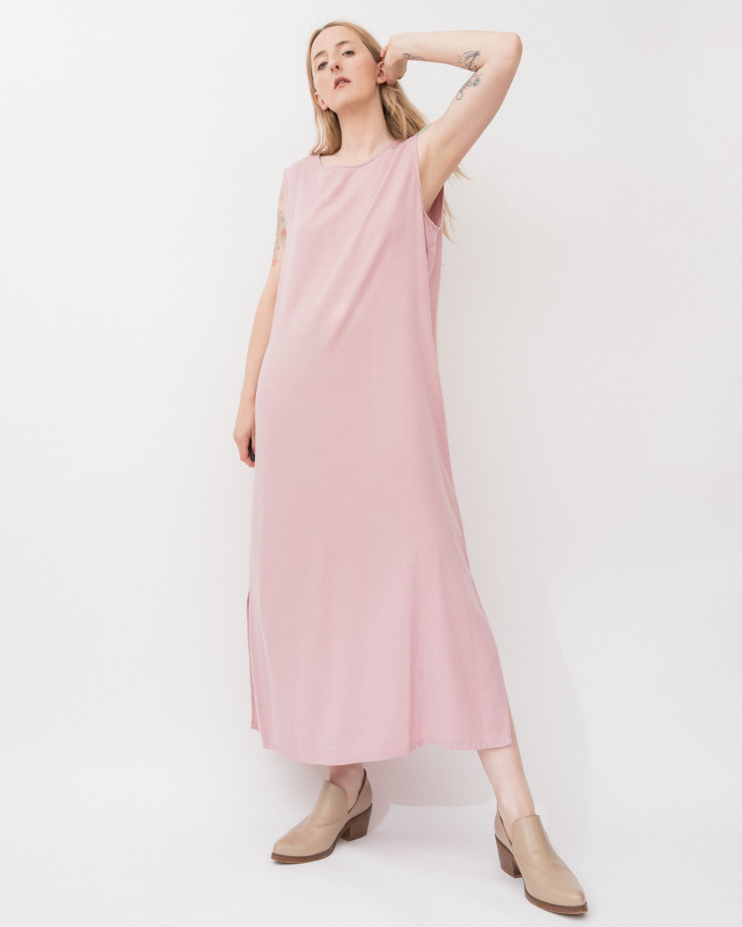 Vintage Dusty Rose Dress (S-L)