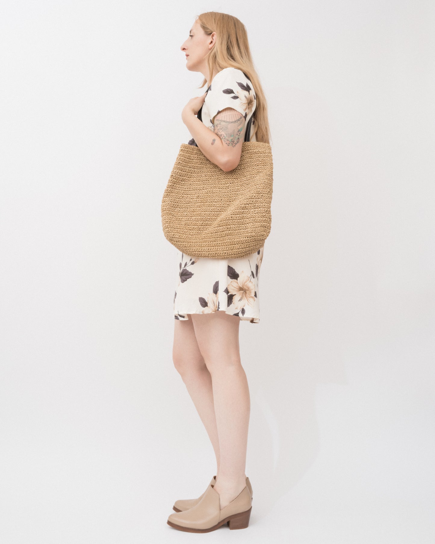 Vintage Large Raffia Bag