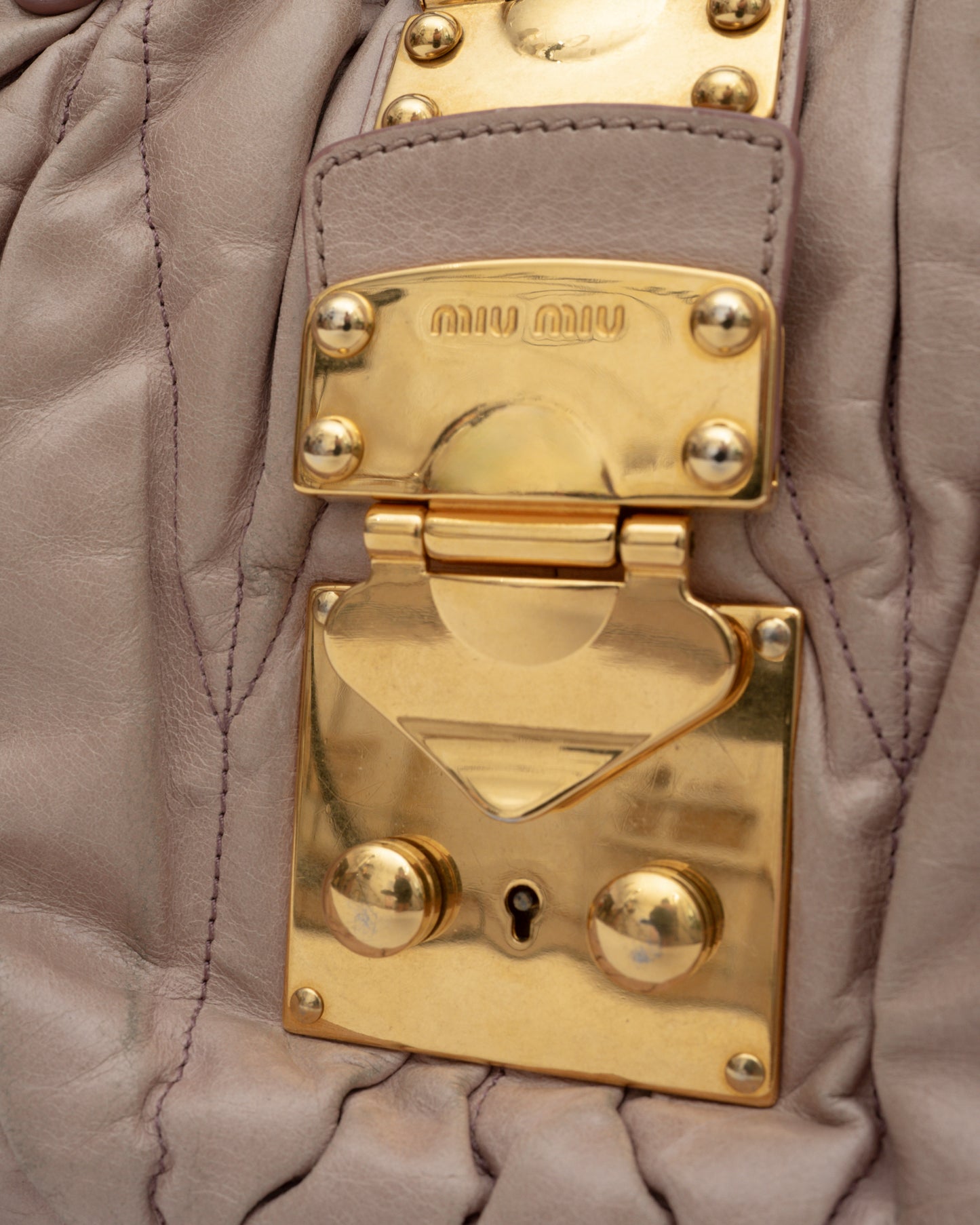 2000s MIU MIU Blush Matelasse Bag (as is)