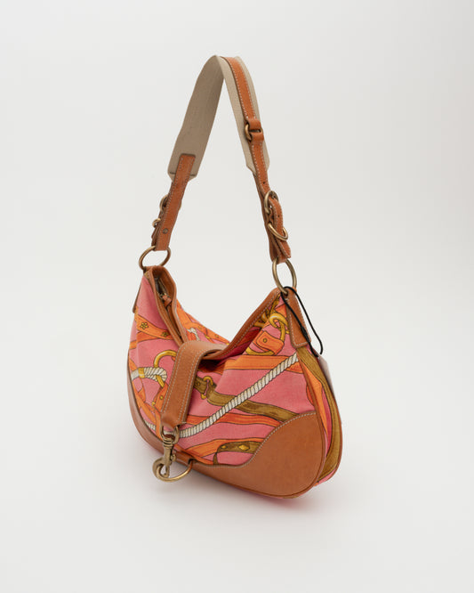 90s MIU MIU Equestrian Pink Shoulder Bag