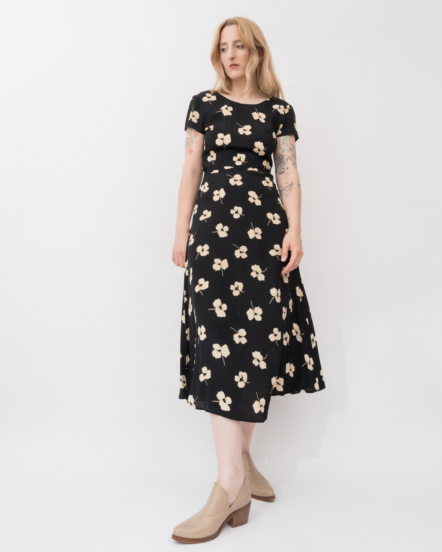 Vintage Floral Maxi Dress (XS/S)
