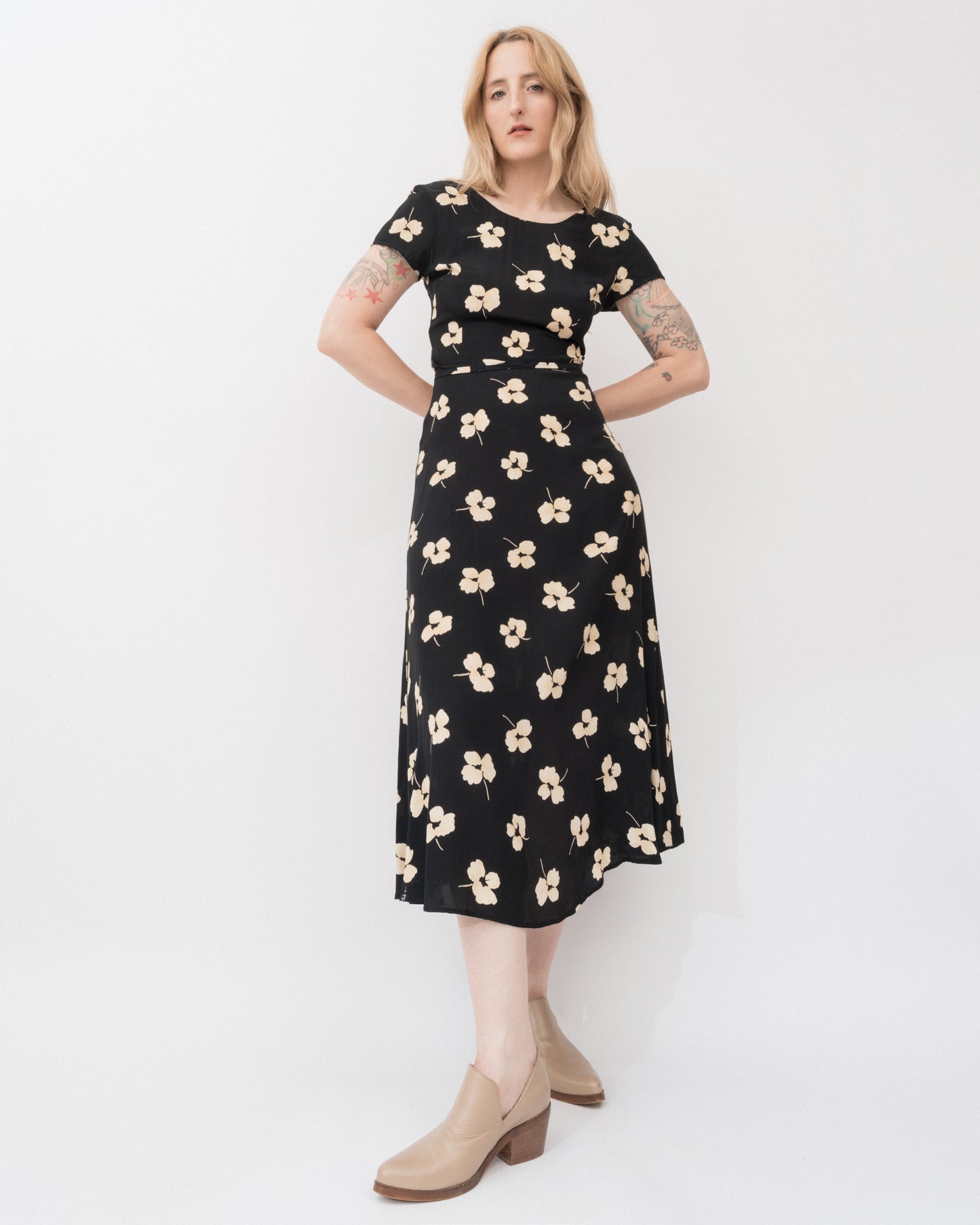 Vintage Floral Maxi Dress (XS/S)