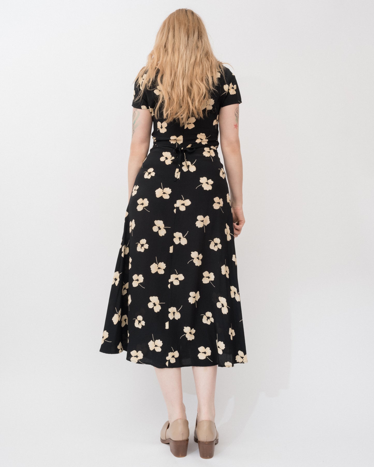 Vintage Floral Maxi Dress (XS/S)