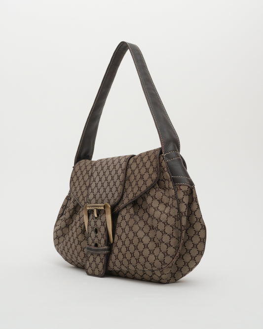 90s CELINE Triomphe Brown Buckle Bag (as is)