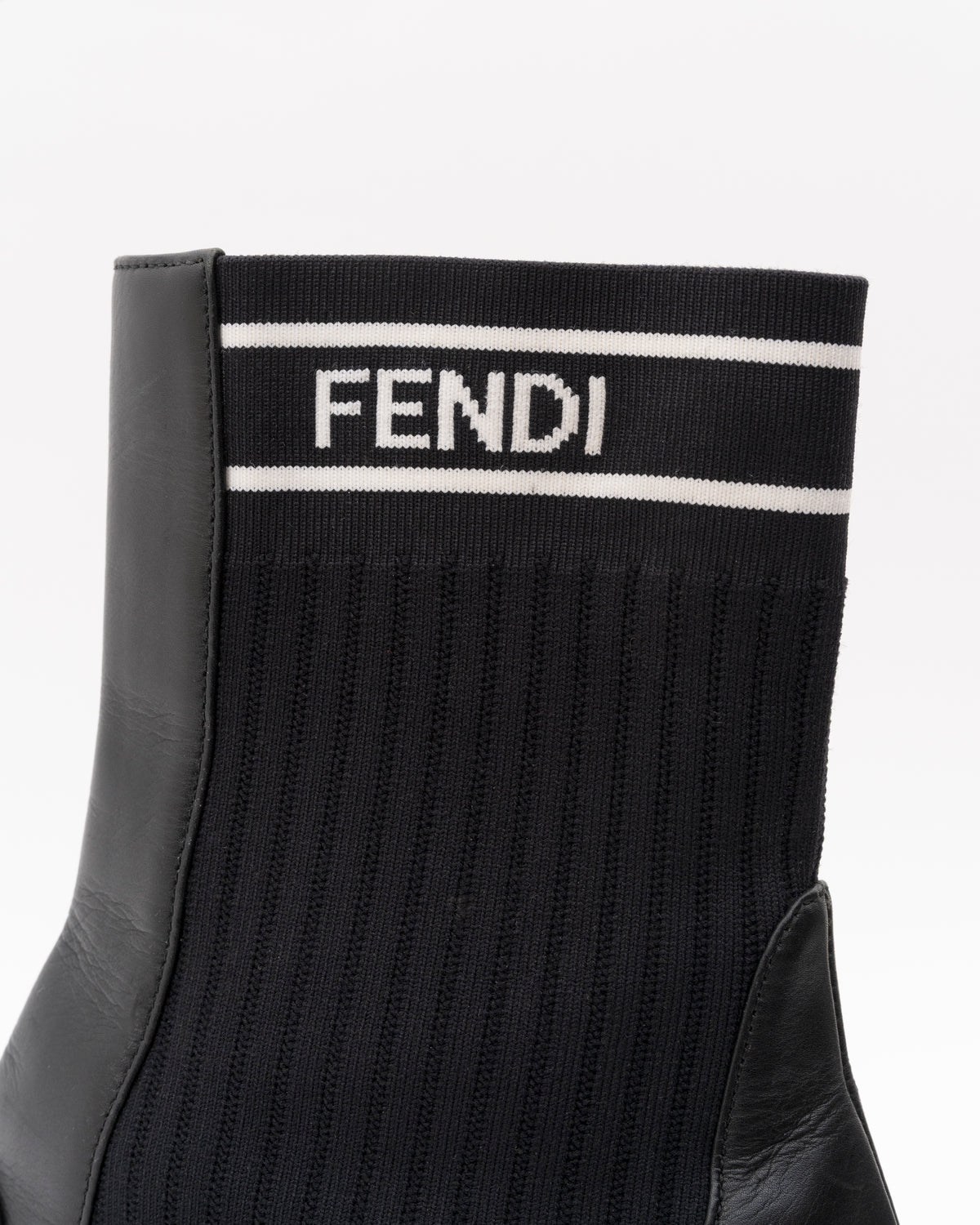 2017 FENDI Rockoko Sock Boots in Black (38)(as is)