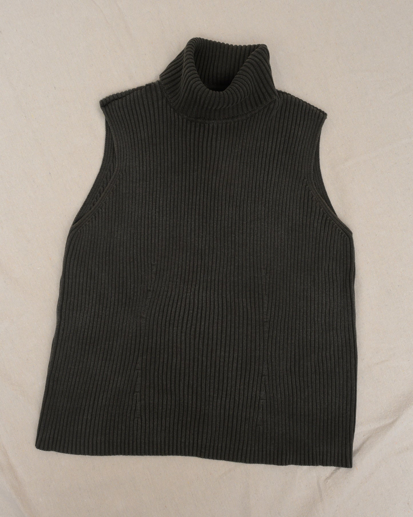 Vintage Dark Green Silk Knit Top (S)