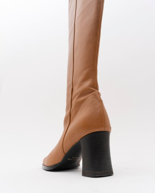 2000s SONIA RYKIEL Caramel Leather Boots (5.5)
