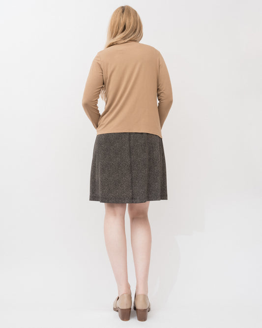Vintage Tan Minimalist Cardigan (S/M)