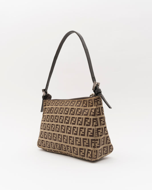 2000s FENDI Zucchino Canvas Mini Pochette Bag