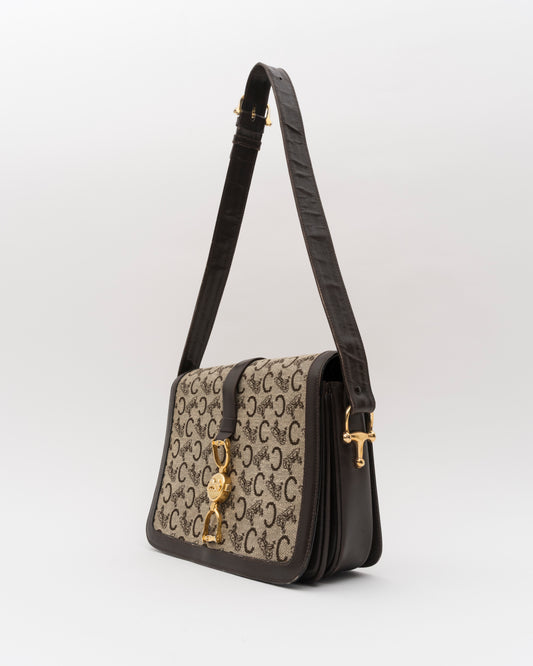 80s CELINE C Sulky Shoulder Bag
