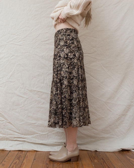 Vintage Mesh Abstract Skirt (S-L)