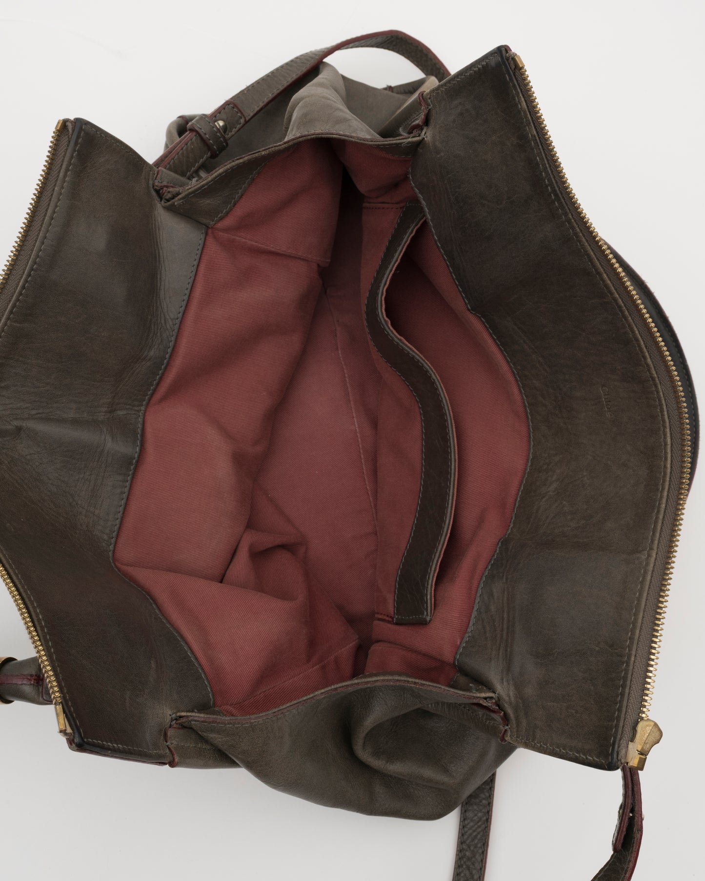 2000s CHLOE Victoria Olive Leather Bag