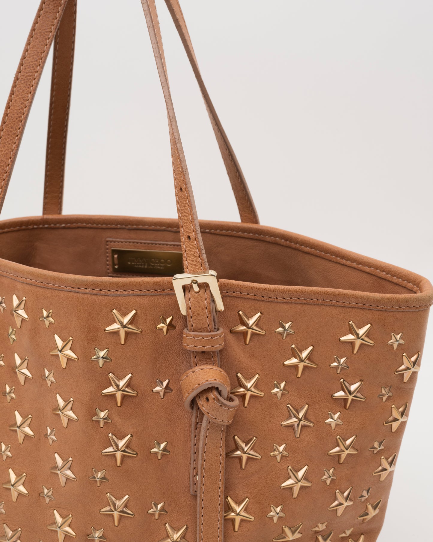 2000s JIMMY CHOO Tan Small Sasha Bag