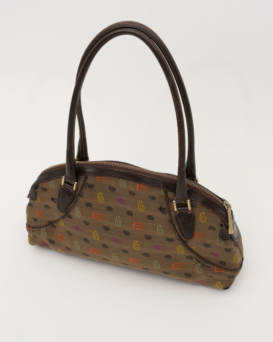 90s ETRO Paisley Monogram Jacquard Bag