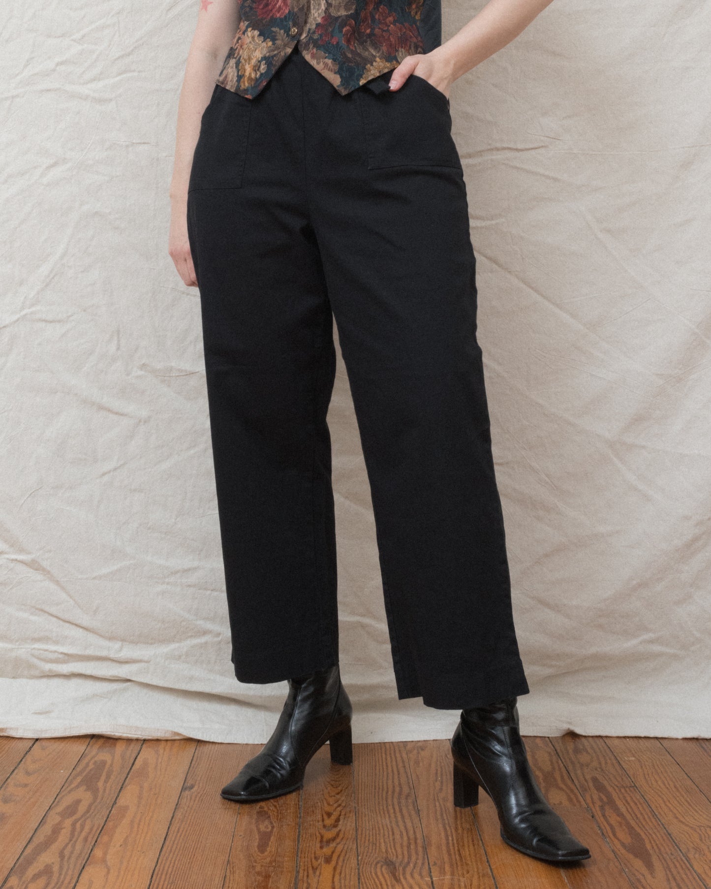 Vintage Black Boyfriend Pants (S-L)