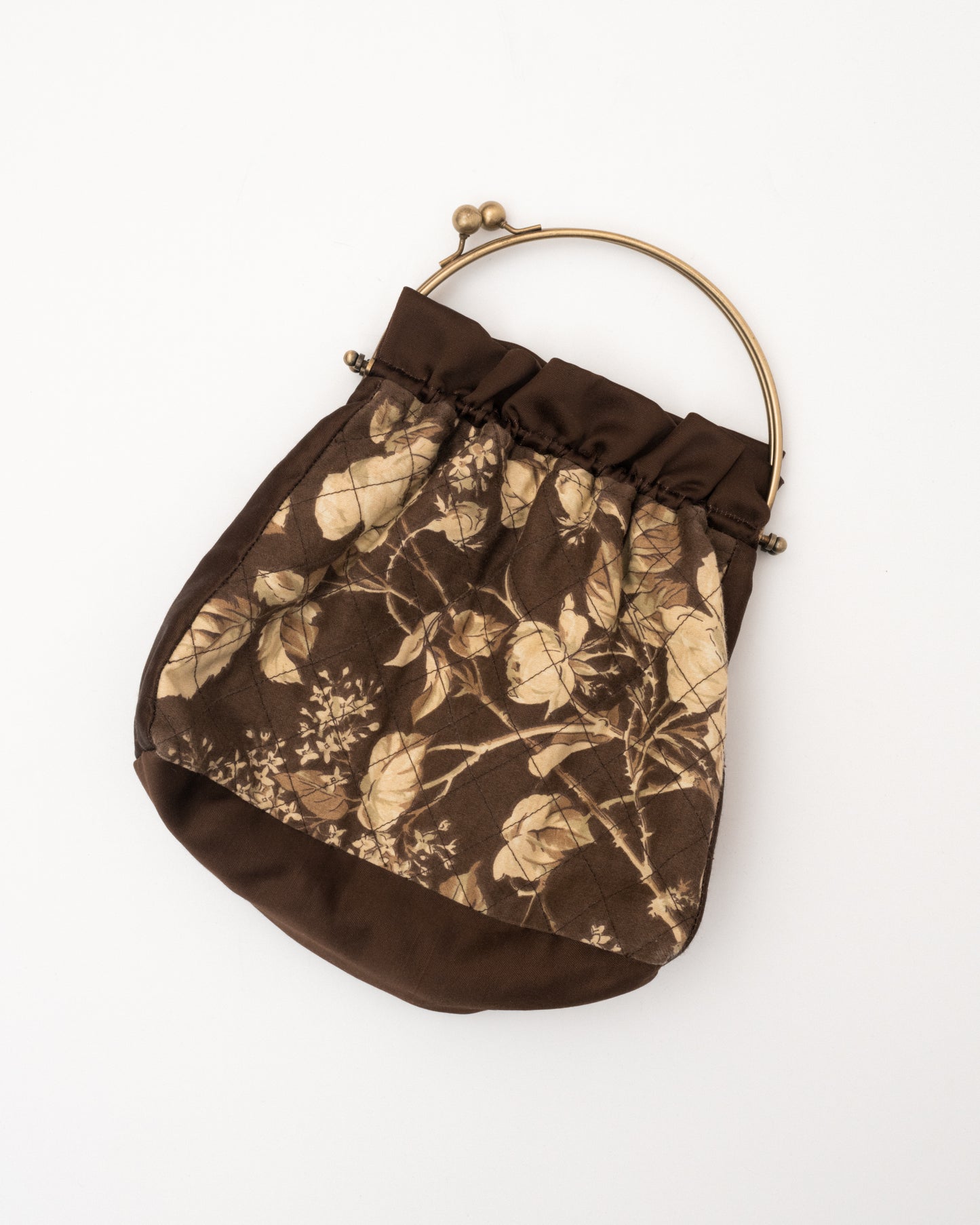 VTG Brown Floral Fabric Bag