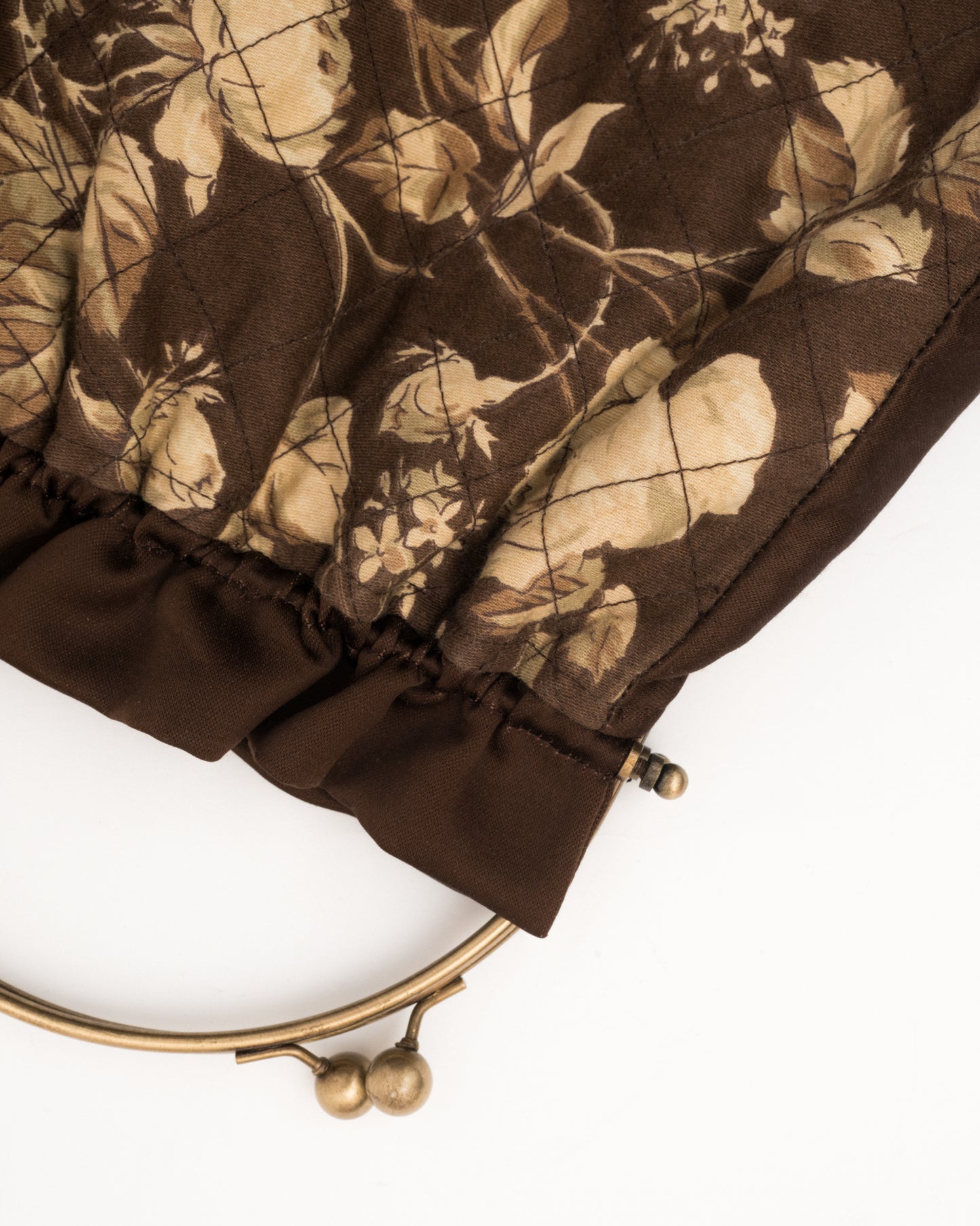 VTG Brown Floral Fabric Bag