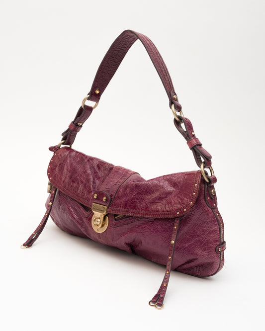 VTG HAYDEN HARNETT Pink Patent Leather Hobo Bag