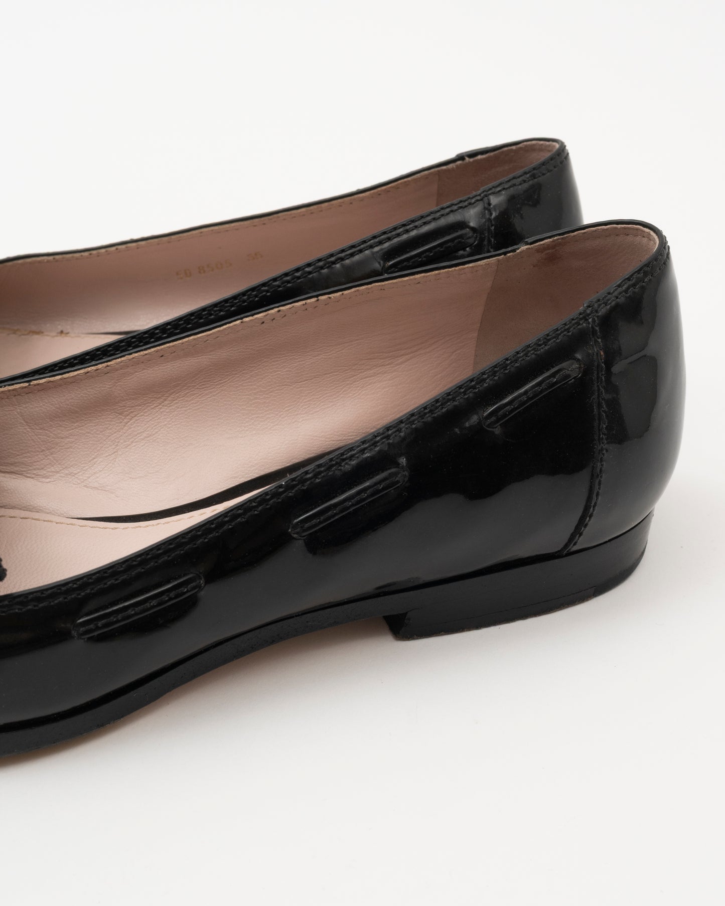 AW2012 MIU MIU Black Patent Moccasins (35)
