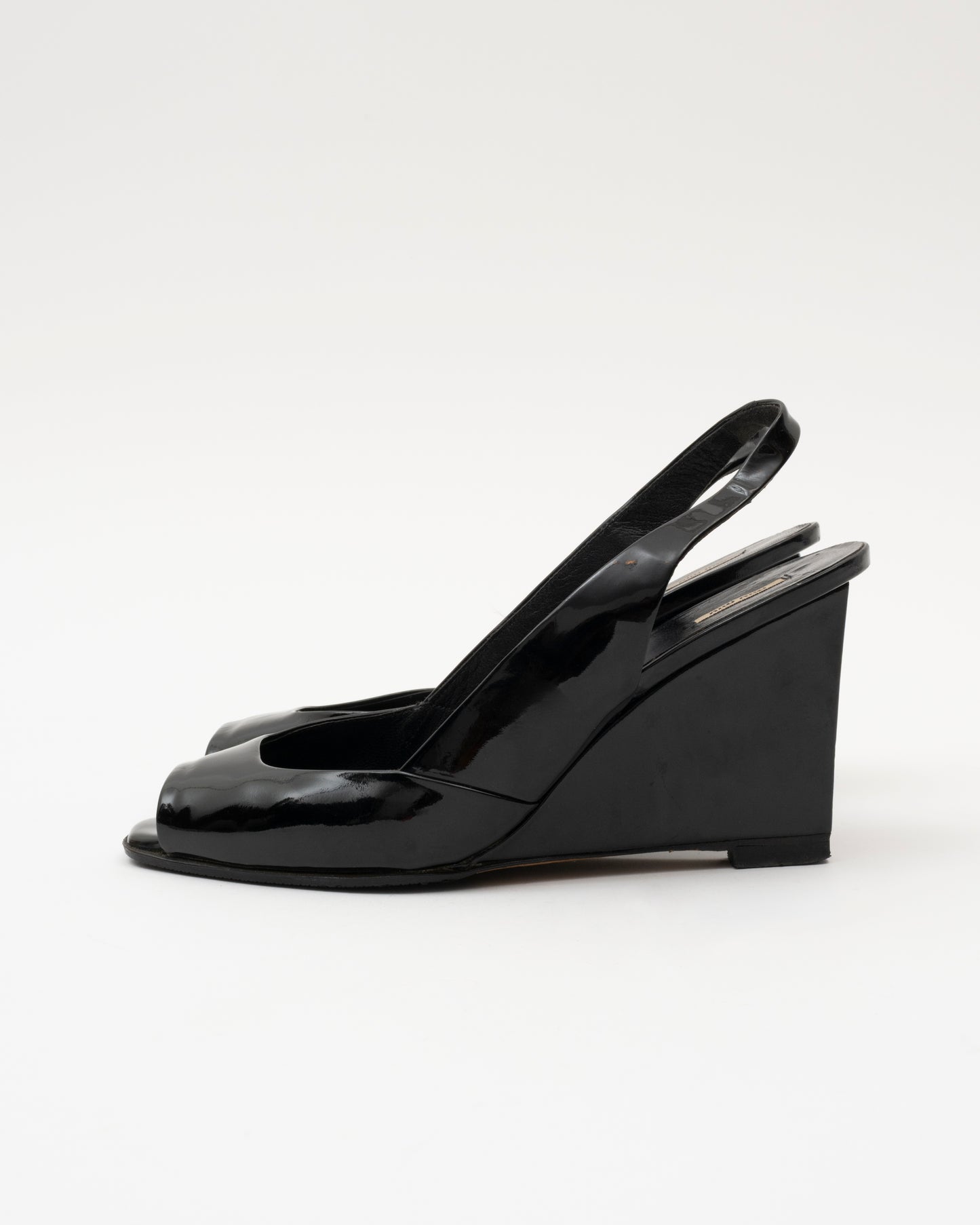2000s MIU MIU Black Patent Wedges (36)