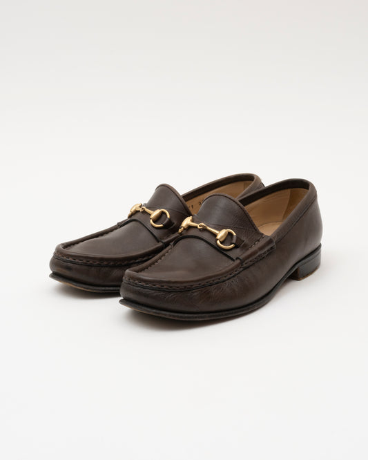 90s GUCCI Horsebit Dark Brown Loafers (5)
